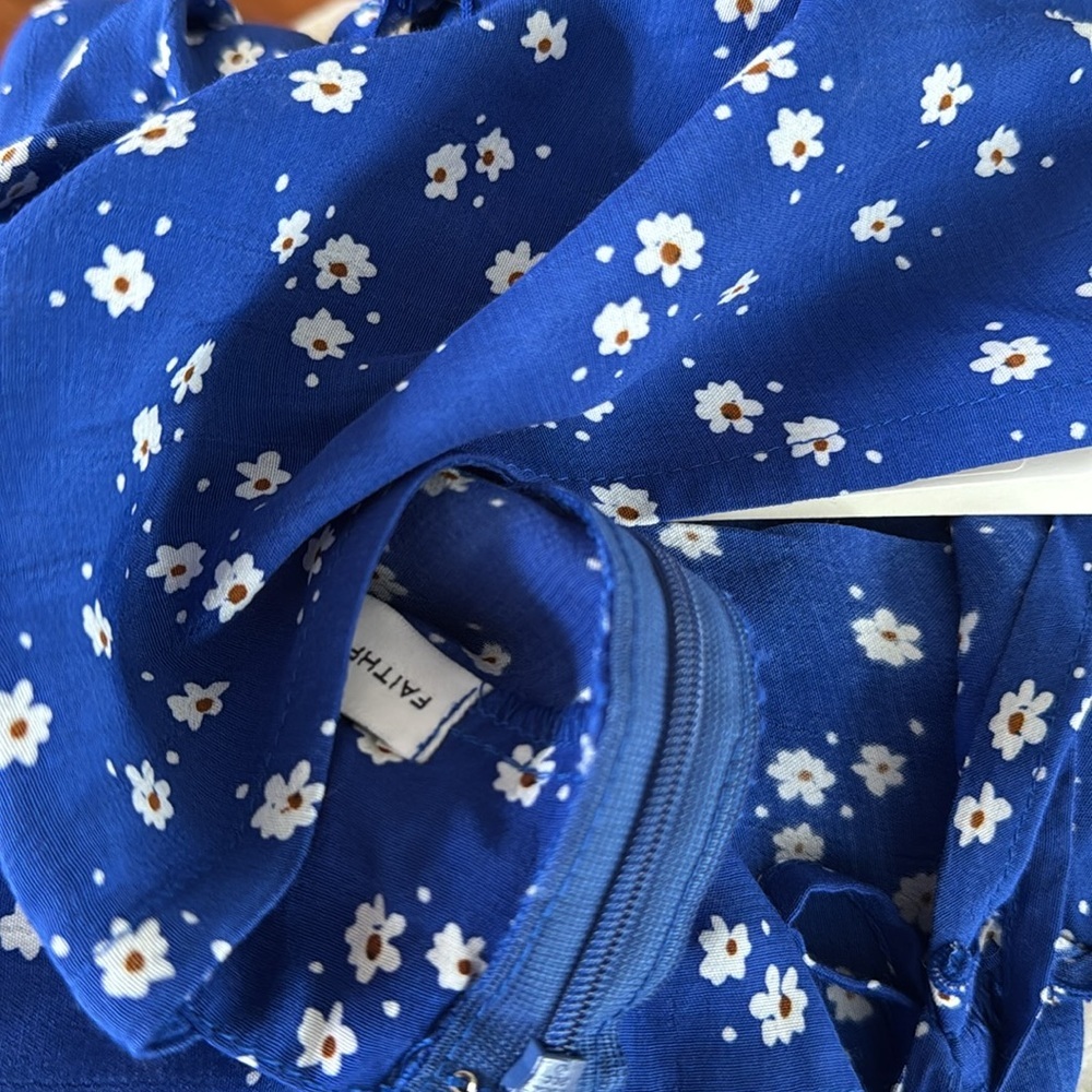 NWT Tuckernuck Faithful The Brand La Villa Cobalt Blue Wide-Leg Jumpsuit 6 - Picture 13 of 14